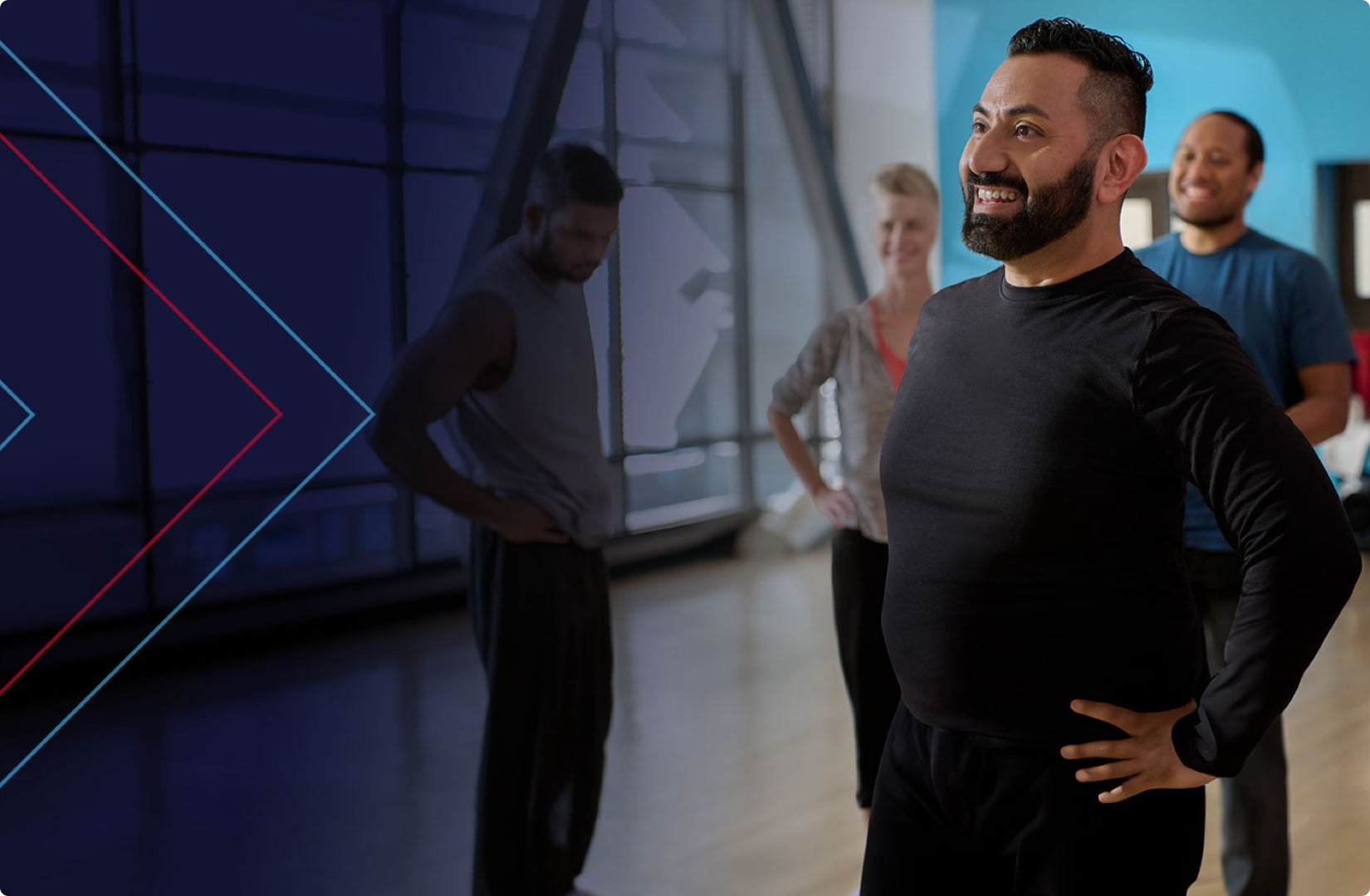 Dimitri, D’Eva y Hugo sonríen.